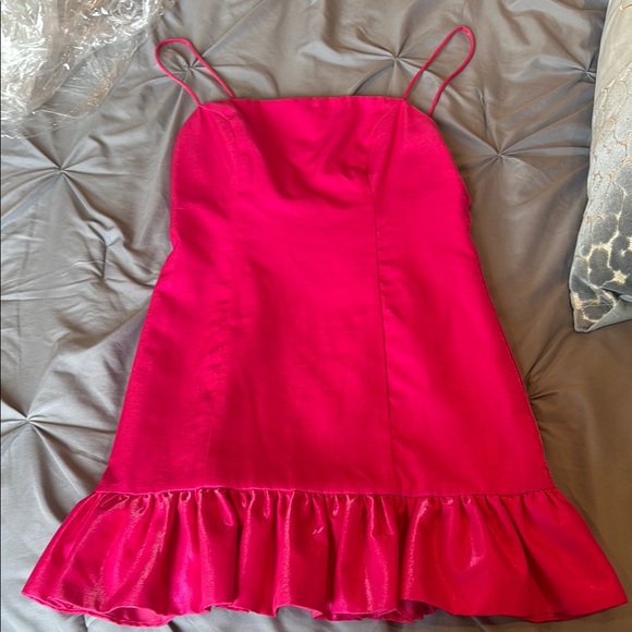 Superdown Pink Ruched Ruffled Mini Dress - Picture 3 of 3
